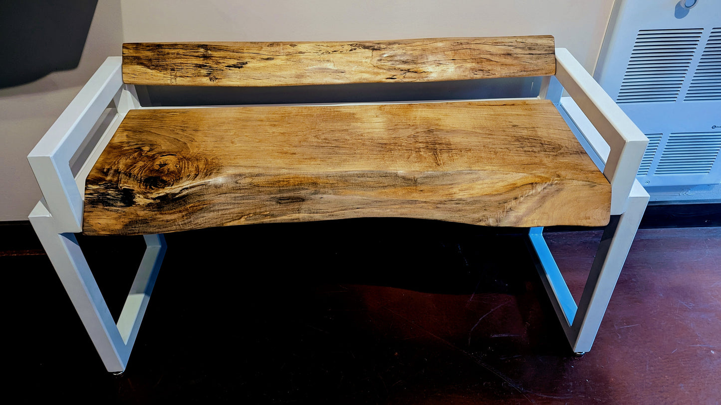 White bench