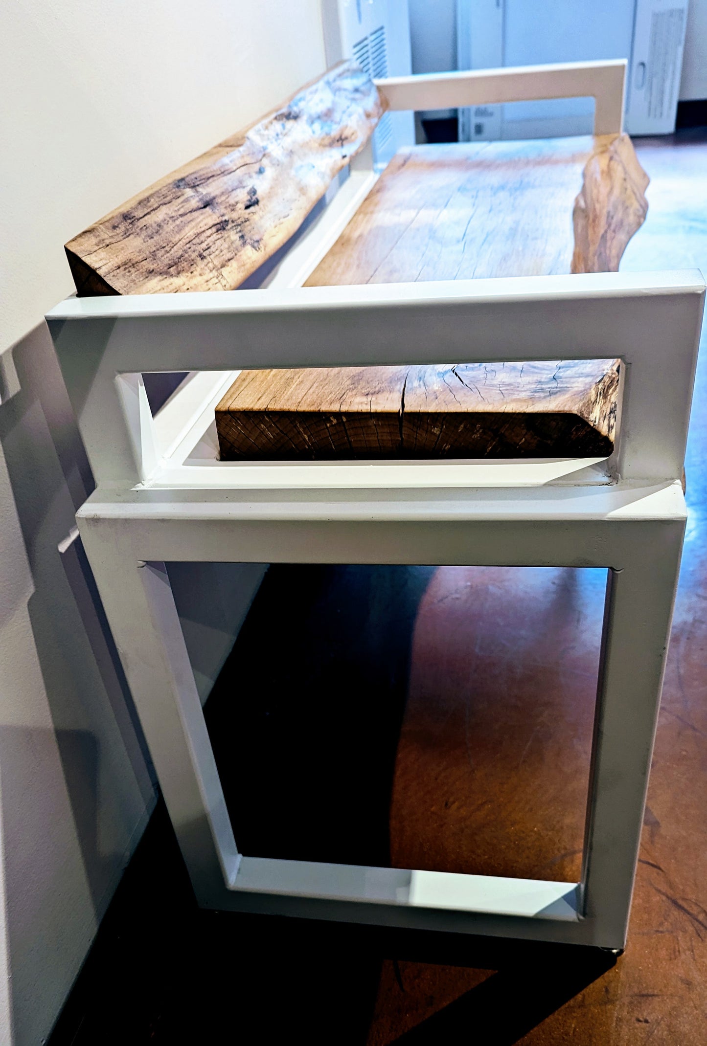 White bench