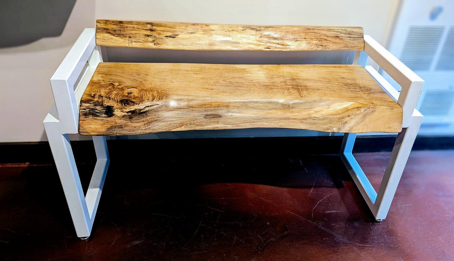 White bench
