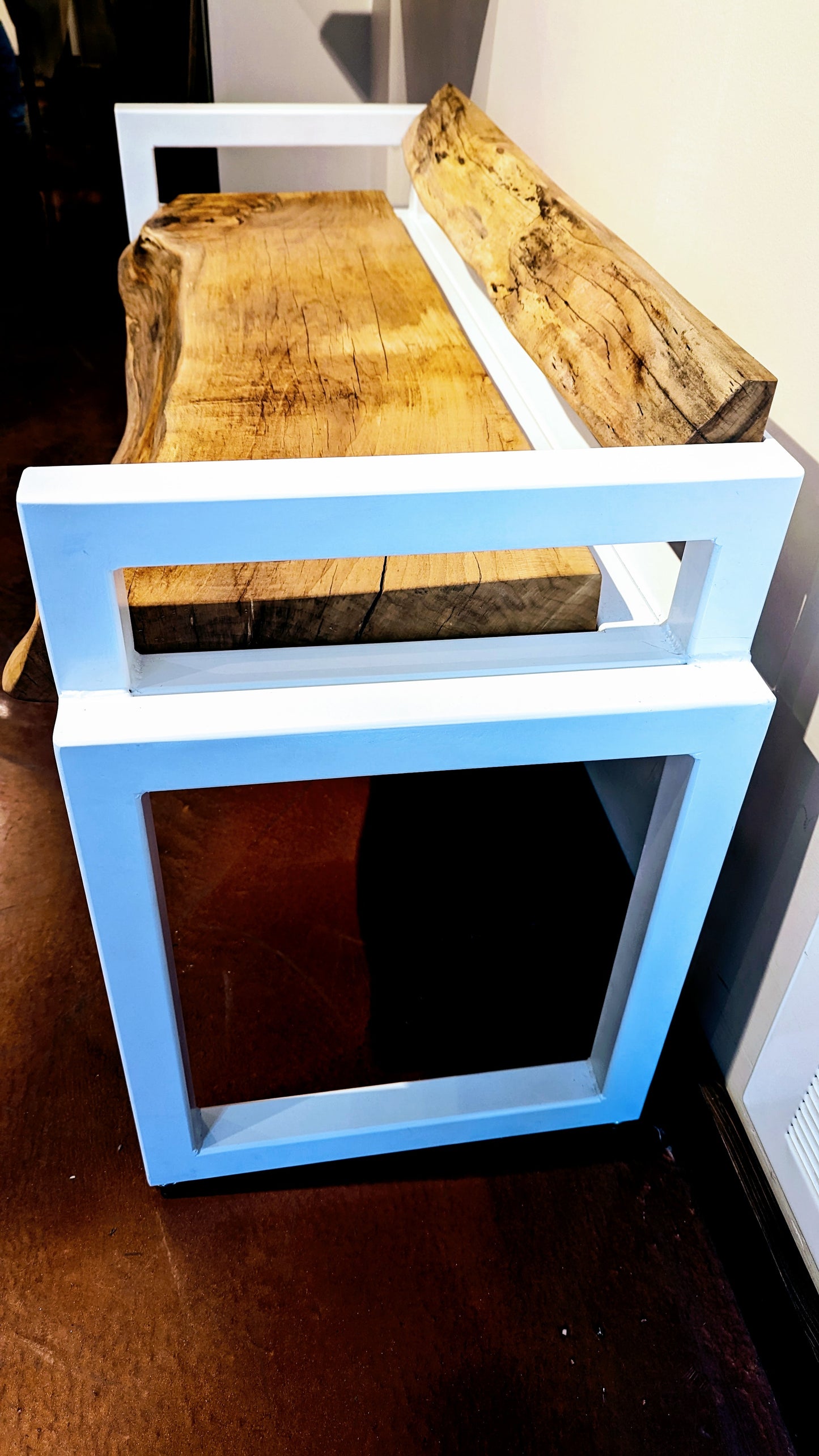 White bench