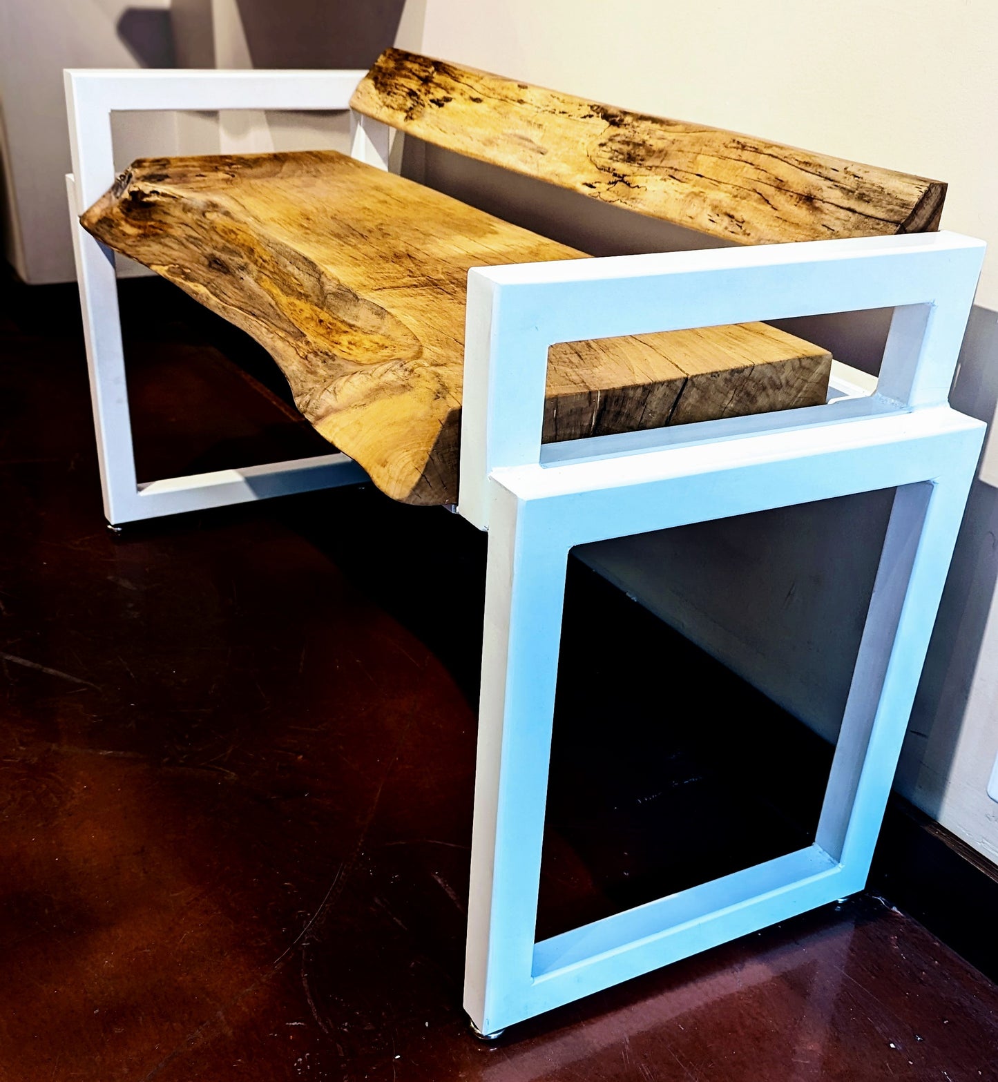 White bench